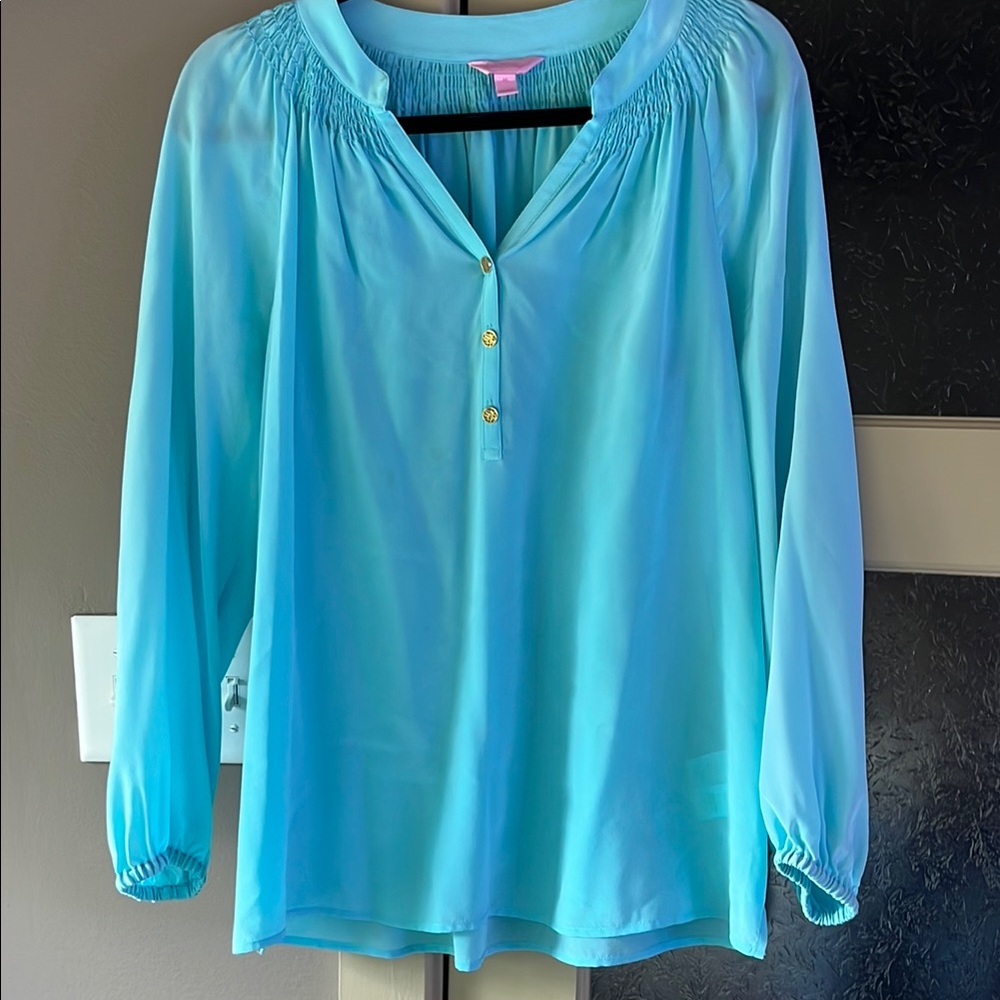Elegant Blue Women's Top